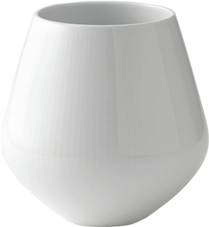 Royal Copenhagen White Fluted Vase Medium - Lampshade (450x320), Png Download