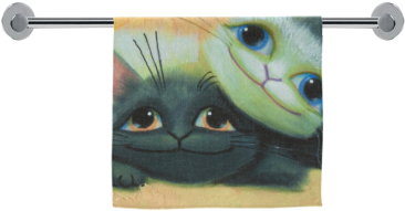 Cat Play Custom Towel - Art Print: Leov's My Bff, 12x14in. (500x500), Png Download