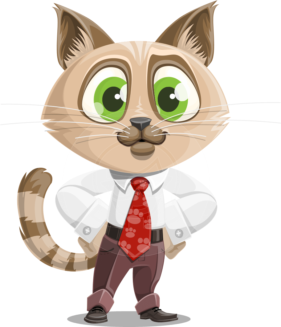 Png Black And White Stock Tom Catson Character Graphicmama - Cartoon Animal With Shirt (1025x1060), Png Download