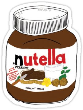 Chocolatey Nutella Design Yum By Sadeelishad - Nutella Drawing (375x360), Png Download