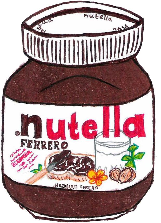 Vector Black And White Download Pin By Sandra On Clipart - Nutella Transparent (668x908), Png Download