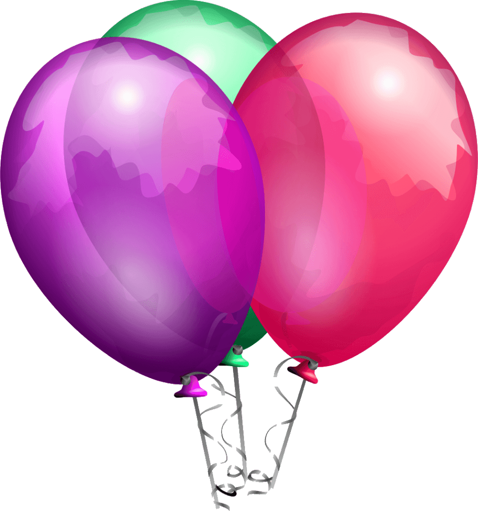 Black Balloon Free Png And Clipart - Birthday Balloons Png Transparent Background (958x1023), Png Download