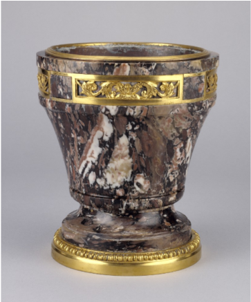 Marble Vase With Bronze Mounts On Rim And Base - Pair Of Vases (jardinières) (700x436), Png Download