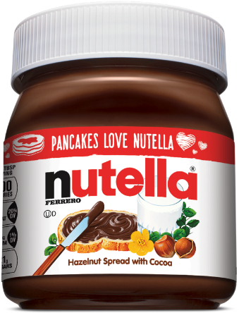 #makeagreatpancake With Nutella® Hazelnut Spread And - Nutella 7.7 Oz (400x513), Png Download