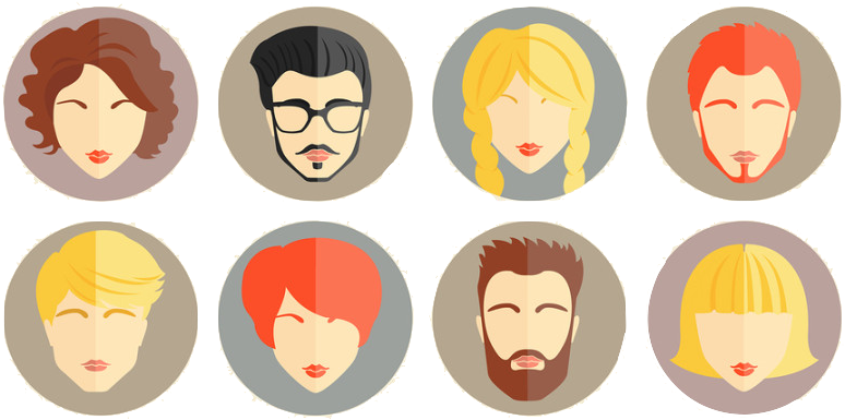 Definition Of Personas In Order To Address Your Marketing - Flat Design Face Girl (810x405), Png Download