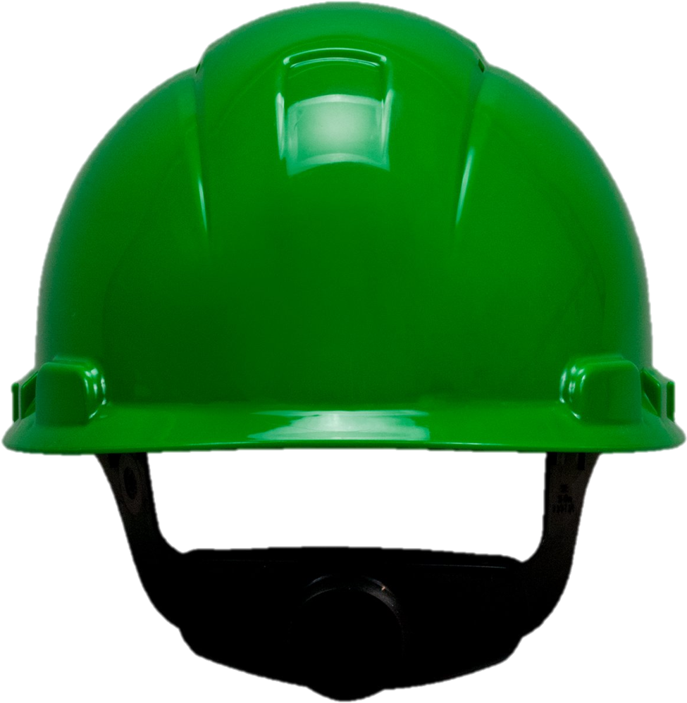 3m Hard Hat, Green 4-point Ratchet Suspension H-704r (1250x1250), Png Download