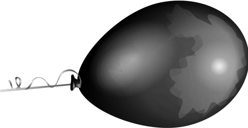 Black Balloons To Highlight Scale Of Winter Deaths - Balloon Clip Art (848x478), Png Download