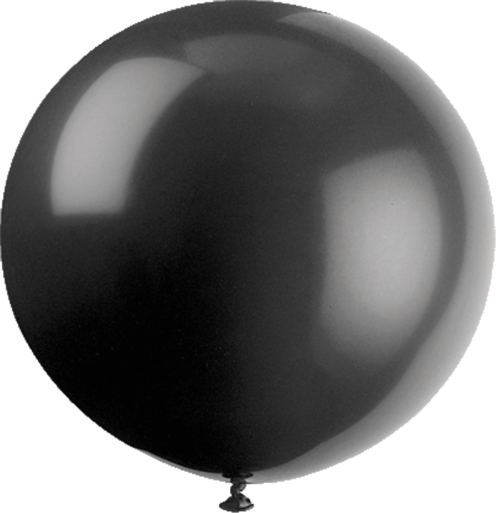 36" Jumbo Black Balloon By Celebrity - Black Latex Balloons (968x1000), Png Download