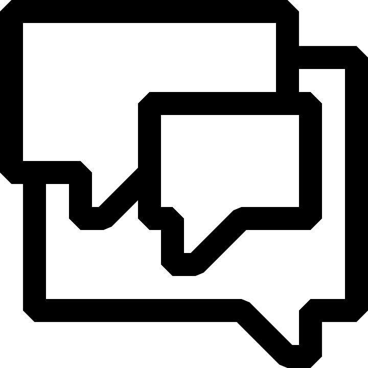 Black, Icon, Outline, White, Text, Balloons, Balloon - Forum Icon Black And White (640x640), Png Download