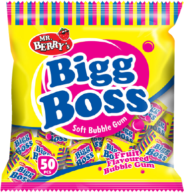 Bigg Boss Soft Bubble Gum - Lollipop (395x426), Png Download