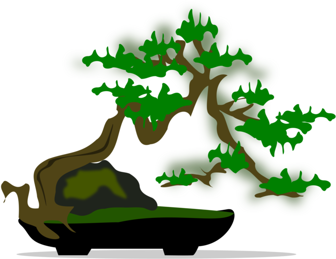 Graphic Freeuse Stock Bonsai Drawing Simple - Bonsai (750x750), Png Download