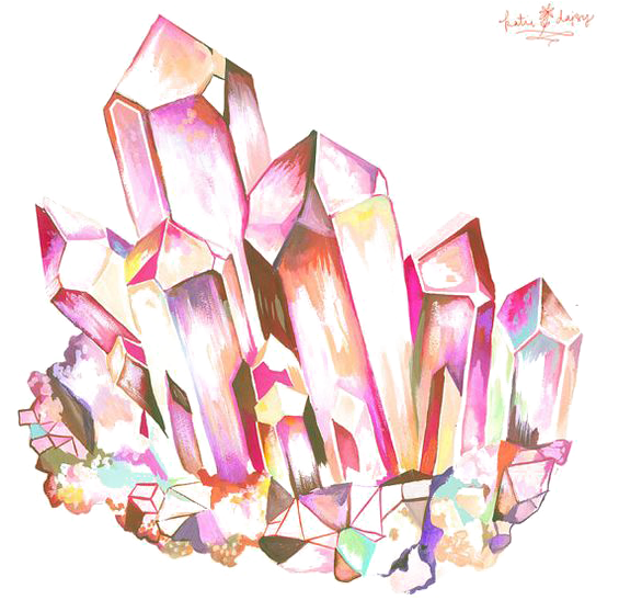 Picture Freeuse Geode Crystal Quartz Ruby Transprent - Crystal Cluster Drawing (564x562), Png Download