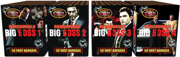 Big Boss, Compound Firework, Single Ignition Firework, - Mafia Gangster Mobster Painting Art 32x24 Print Poster (600x223), Png Download