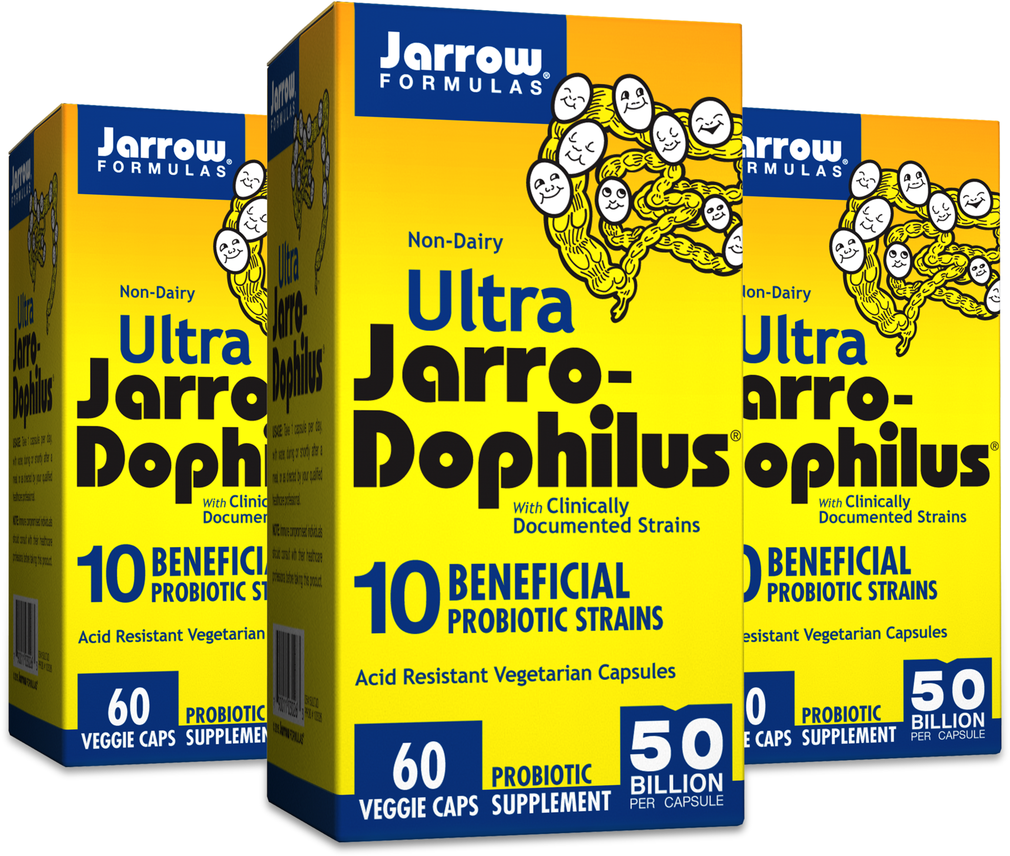Ultra Jarro-dophilus®, 50 Billion Cells Per Veggie - Jarrow Formulas - Ultra Jarro-dophilus - 60 Vegetarian (2048x1736), Png Download