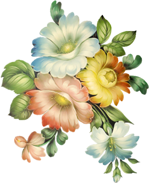 Vintage Floral - Diseños De Flores Para Sublimar (564x711), Png Download