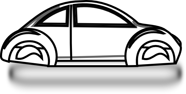 Car Outline Vector - Transparent Clip Art Car (600x305), Png Download