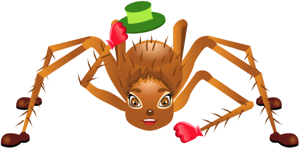 Tubes Halloween Halloween Clipart, Tube, Clip Art, - Cartoon Insects (600x296), Png Download