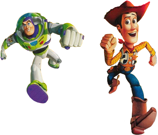 Woody Y Buzz Png Graphic Black And White Download - Toy Story Buzz Lightyear Y Woody (708x613), Png Download
