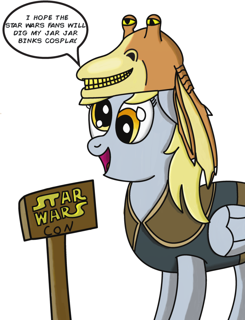 Saburodaimando, Clothes, Cosplay, Costume, Derpy Hooves, - Jar Jar Fan Art (783x1024), Png Download