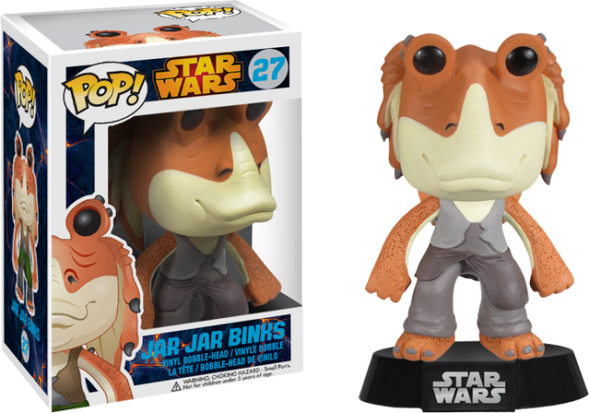 Jar Jar Binks Pop Vinyl Figure - Jar Jar Binks Funko Pop (650x456), Png Download