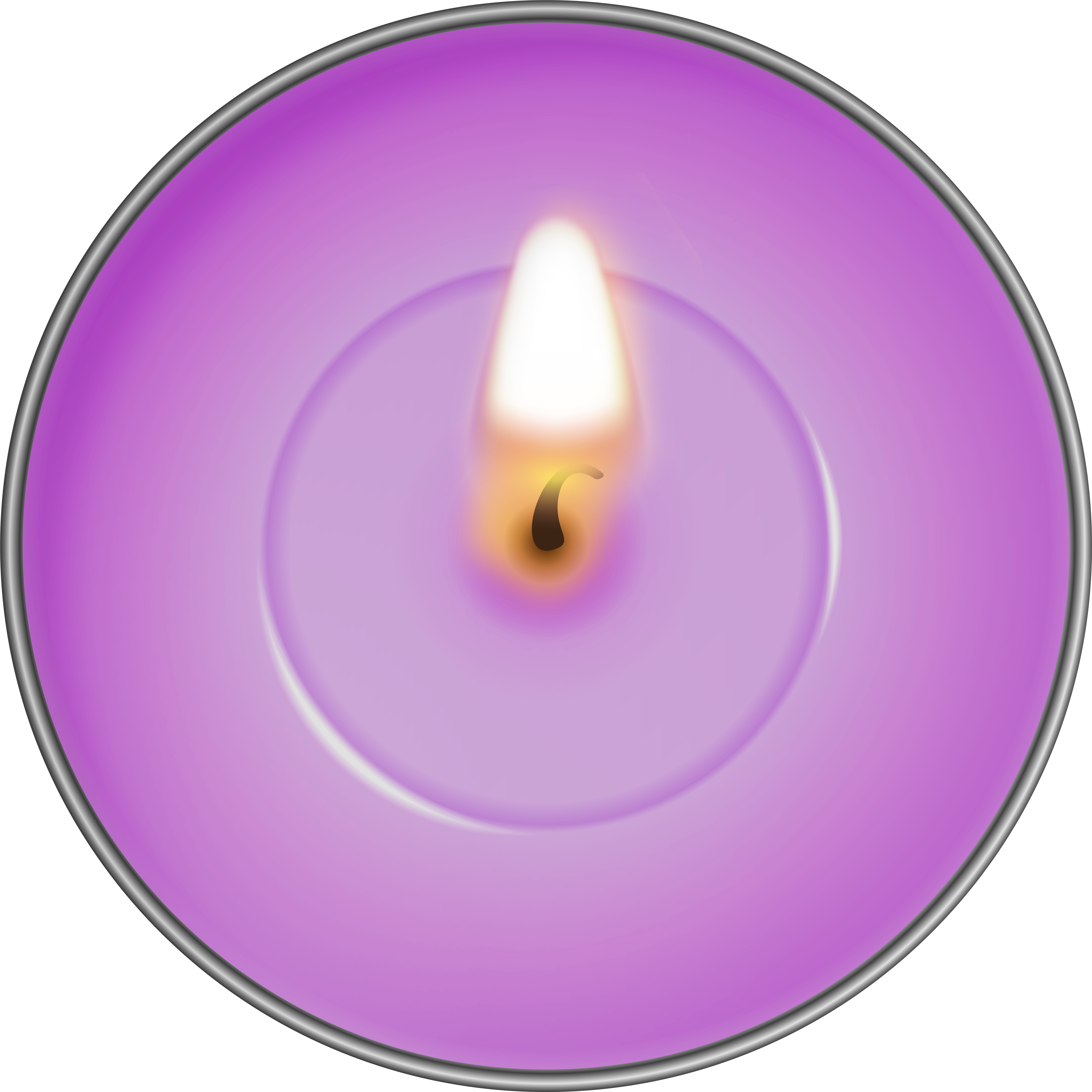 Round Purple Candle Png Clip Art - Clip Art (500x500), Png Download