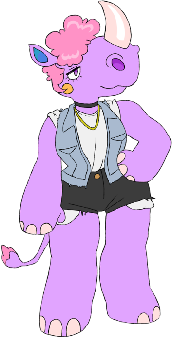 Everyone's Favorite Pastel Purple Rhino - Purple (462x750), Png Download