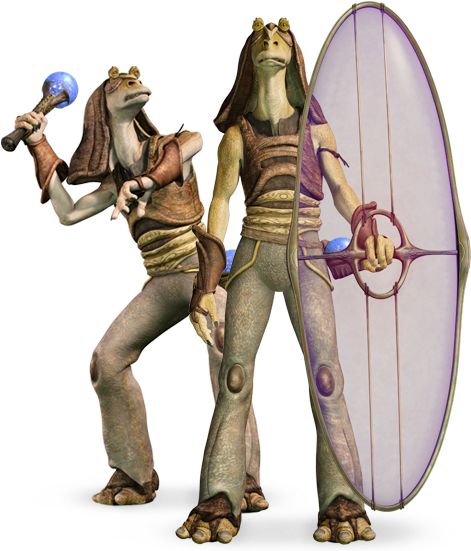 Star Wars Gungan Warrior (485x560), Png Download