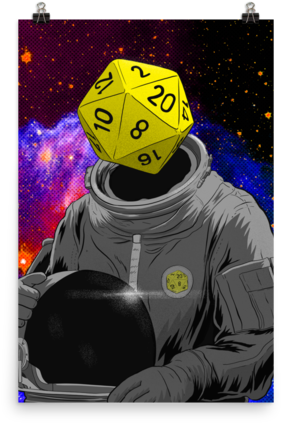 "d20 Astronaut" Poster - Astronaut (480x480), Png Download