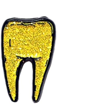 Gold Tooth Pin - Gold Teeth (570x550), Png Download
