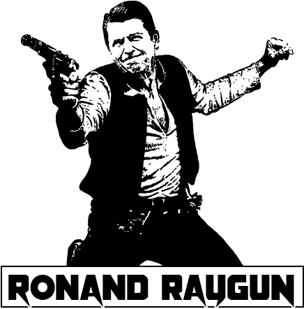 Ronald Reagan Han Solo Pretty Much Sums Up The Early - Ronald Raygun T Shirt (450x450), Png Download