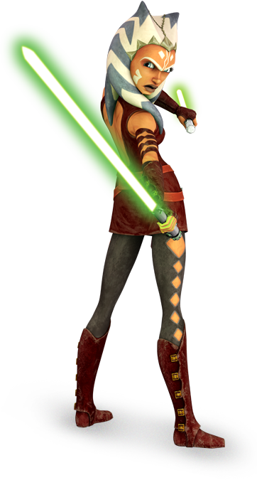 Ahsoka Tano - Star Wars The Clone Wars Ahsoka Png (362x675), Png Download