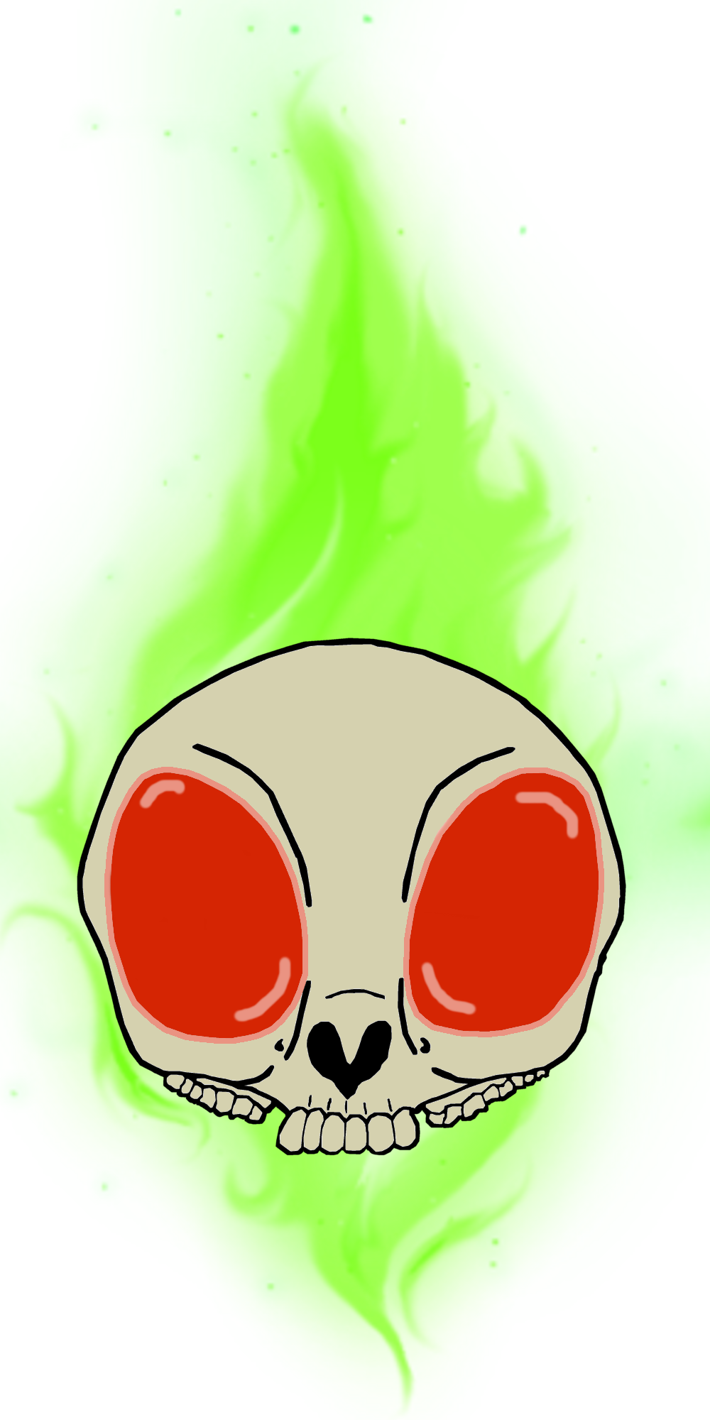 Fonypan, Dungeons And Dragons, Edit, Fire, Flameskull, - Skull (1000x2000), Png Download