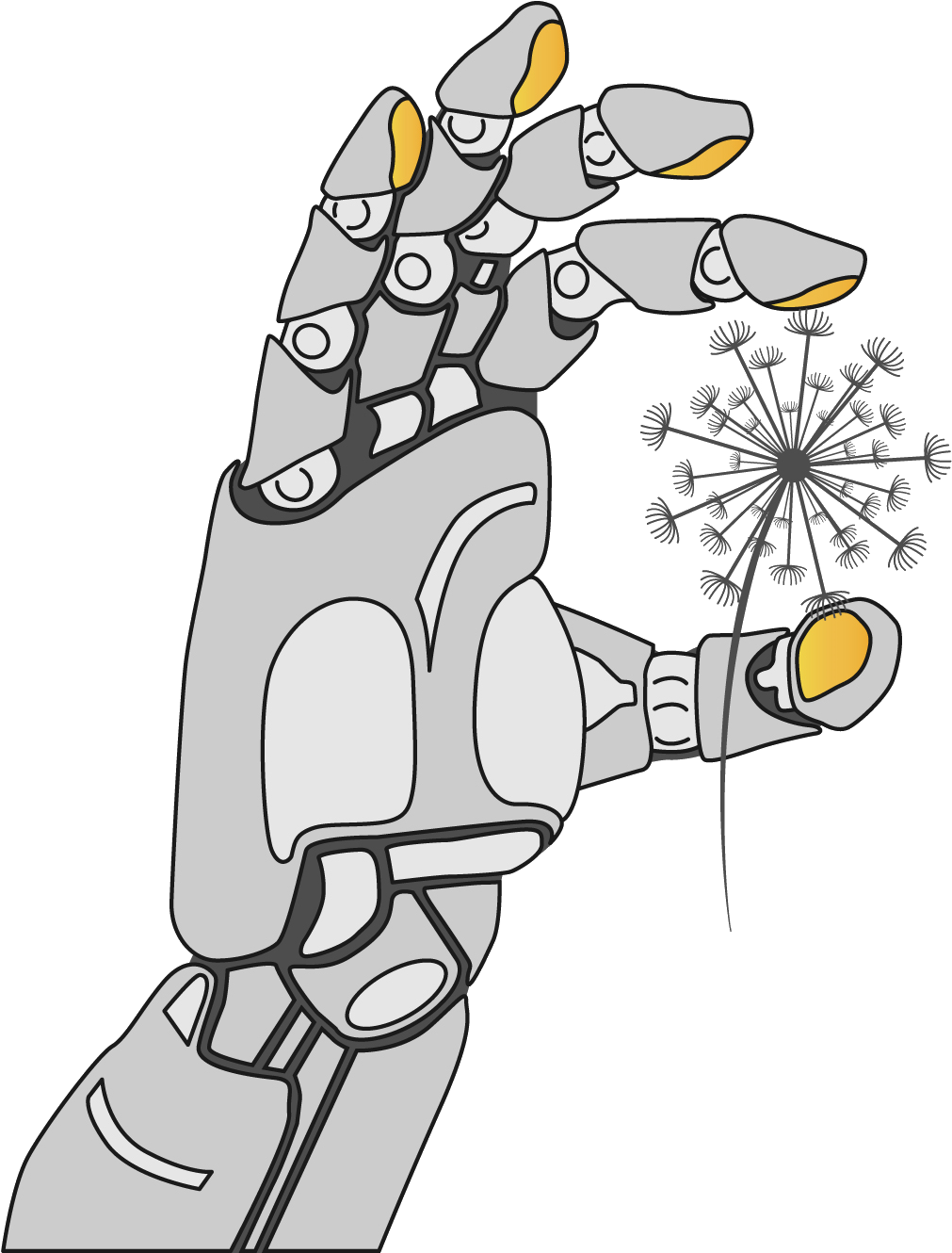 Presentation Robot Hand Flower Hp - Freiburg Im Breisgau (1193x1374), Png Download
