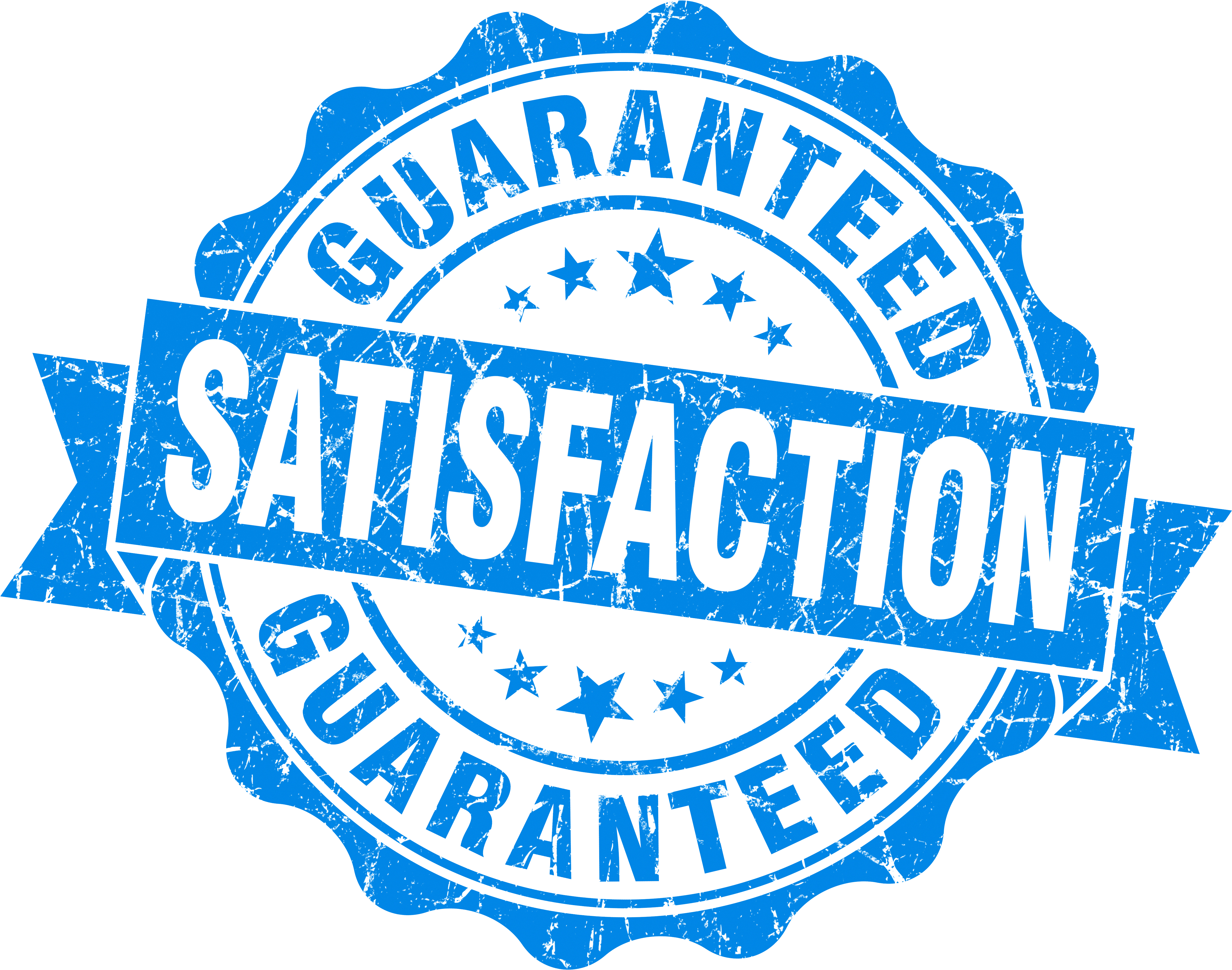 Satisfaction Guaranteed - Happy Birthday Clipart Blue (5150x4200), Png Download
