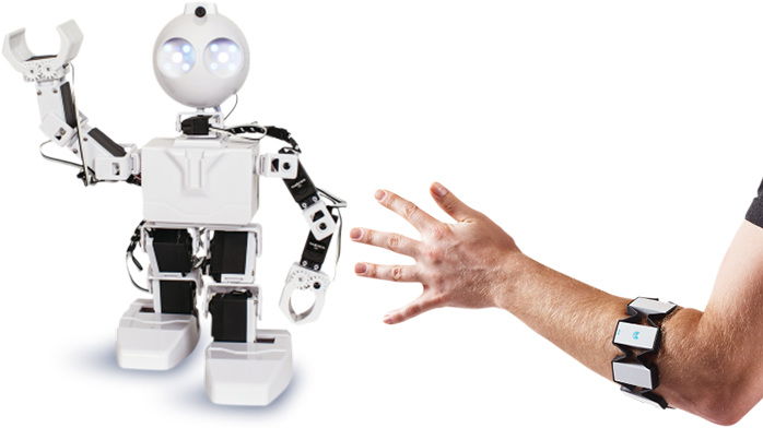 Gesture Controlled Robots Hd (698x392), Png Download