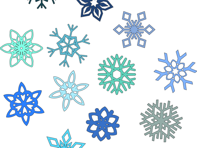 Snowflake Clipart Border - Snowflake Clipart (640x480), Png Download