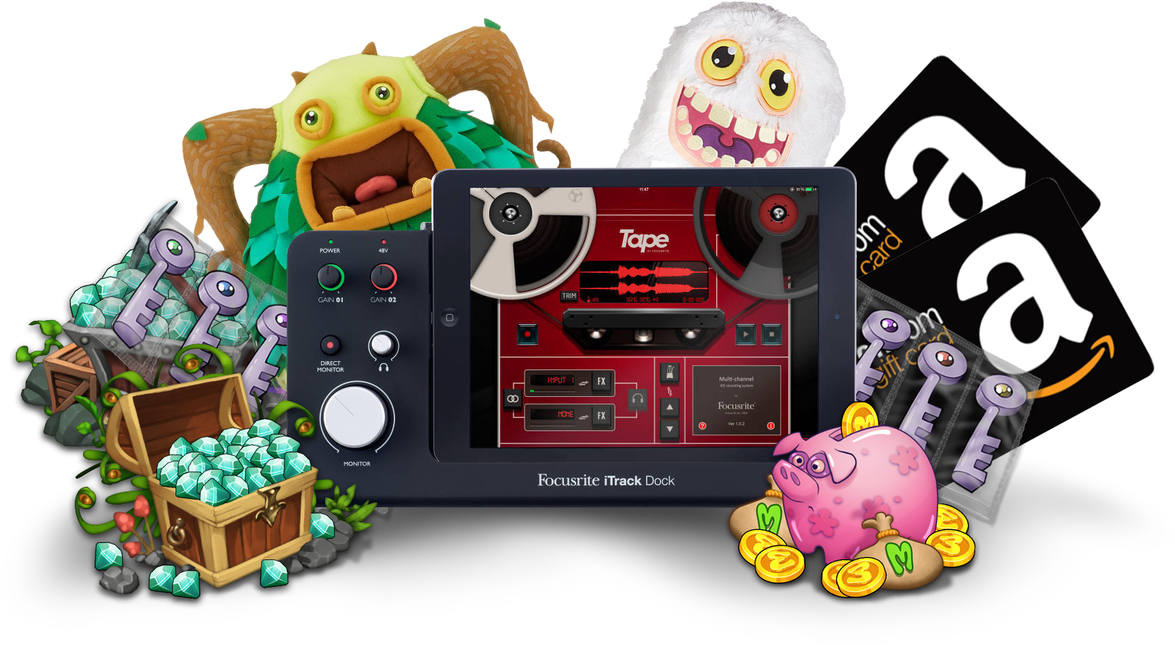 Prizes - Focusrite Itrack Dock Professional Dock For Recording (1920x959), Png Download