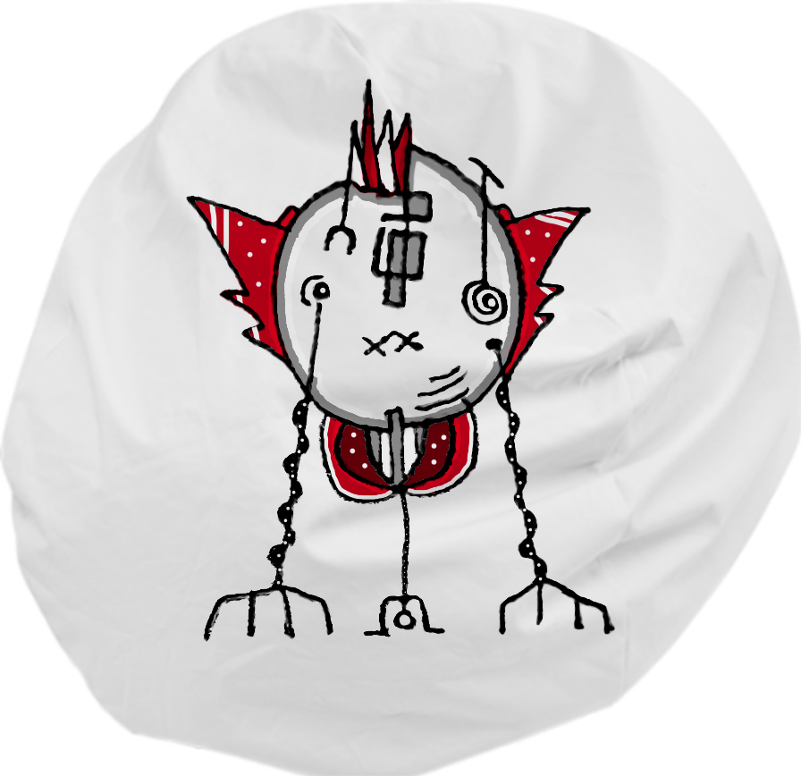 00 Design By Dflcprints - Alien-roboter-hand Zeichnen Illustration Kissen (896x868), Png Download