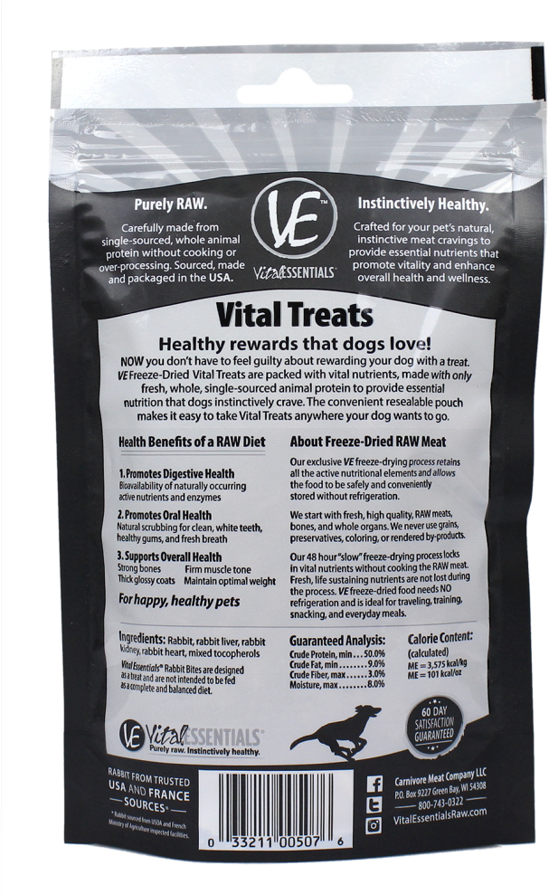 Vital Essentials Freeze Dried Rabbit Bites Vital Treats - Twenty-fifth Plate In The Portfolio Biotherm ( Arion (661x1000), Png Download