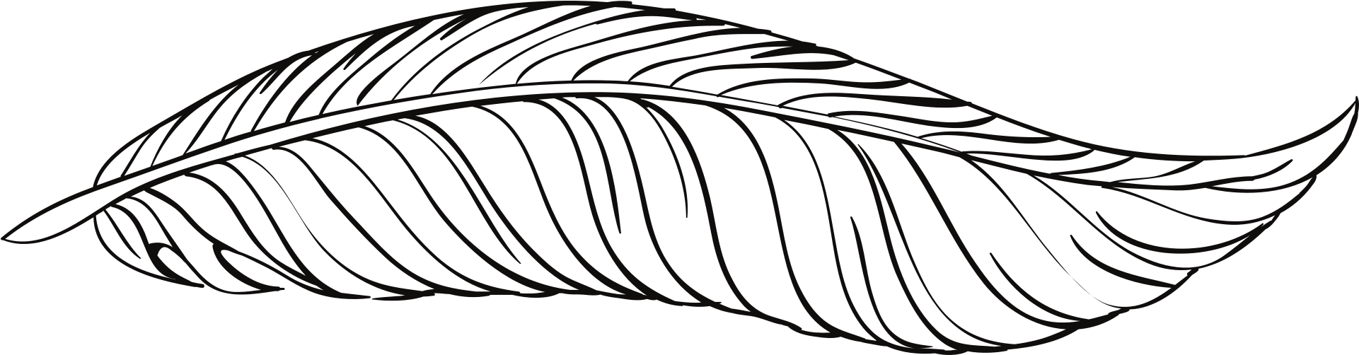 Painted White Feather - Feather (1920x960), Png Download