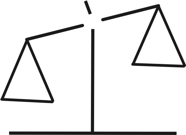 Scale Clipart Uneven - Uneven Scales (600x441), Png Download