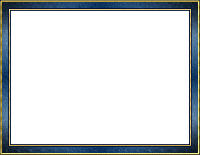 Blue Picture Frames Png (640x497), Png Download