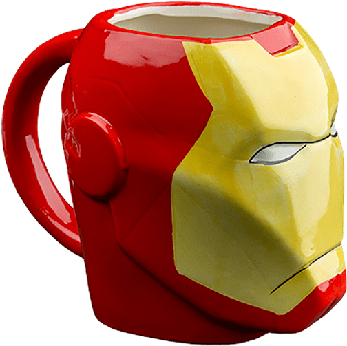 This Iron Man Helmet 16 Oz Moulded Mug Was Masterfully - Iron Man (600x600), Png Download
