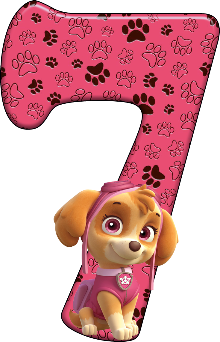Alfabeto - Patrulha Canina - Skye 2 - Png - Letras - Personalized Paw Patrol Party Pups Birthday Sign, Multicolor (735x1141), Png Download