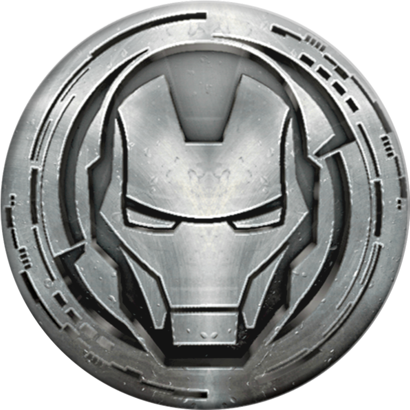 Iron Man Monochrome - Popsocket Marvel Iron Man Monochrom (1000x1000), Png Download