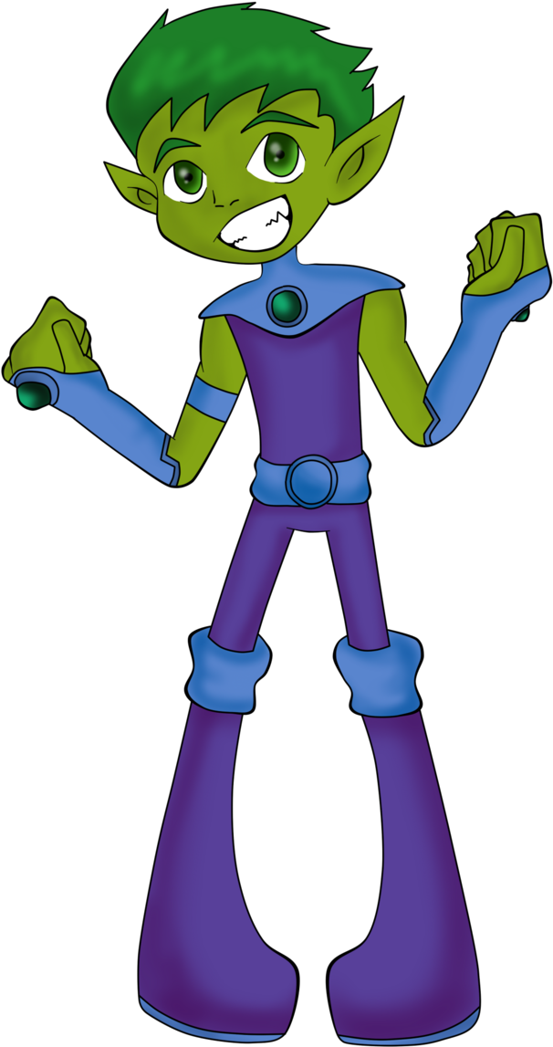 Beast Boy Clip Art Clipart - Dibujos Starfire Y Chico Bestia (900x1239), Png Download