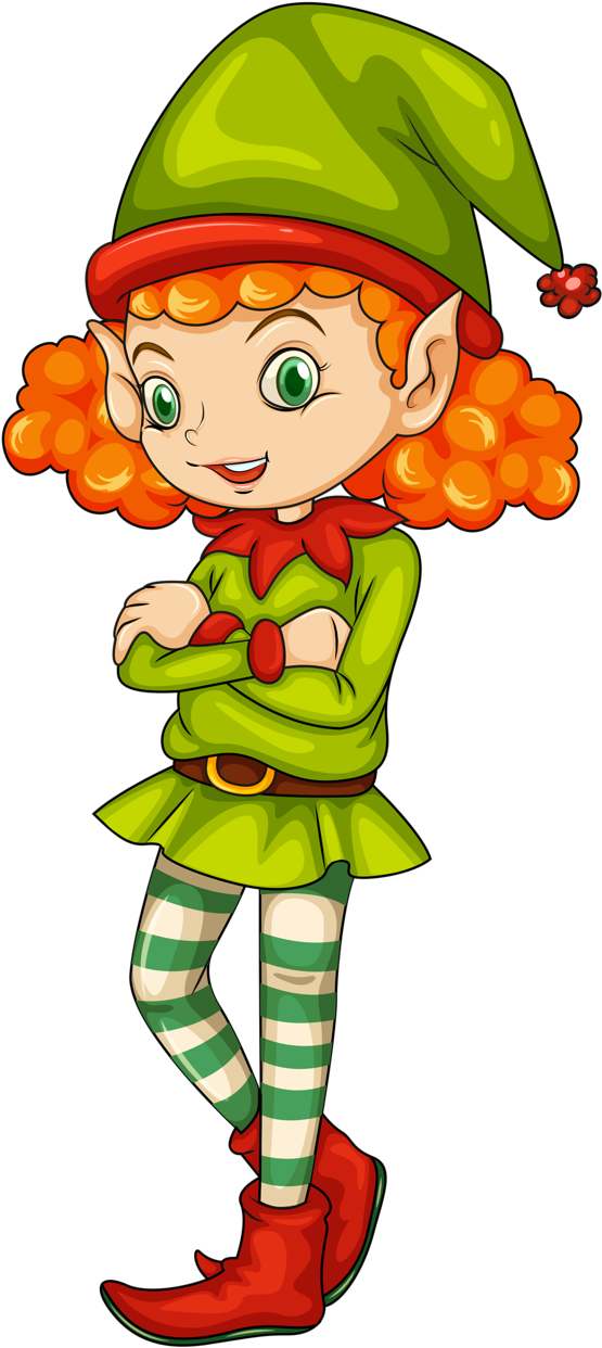 Elves ‿✿⁀○ Christmas Yard Art, Christmas Art Projects - Female Christmas Elf Png (617x1280), Png Download