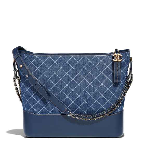 The Spring Summer Handbags Collection On Official - Chanel Denim Gabrielle Bag (564x720), Png Download
