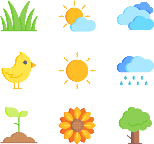 Spring 50 Icons - Flower Icon Transparent Color (600x564), Png Download