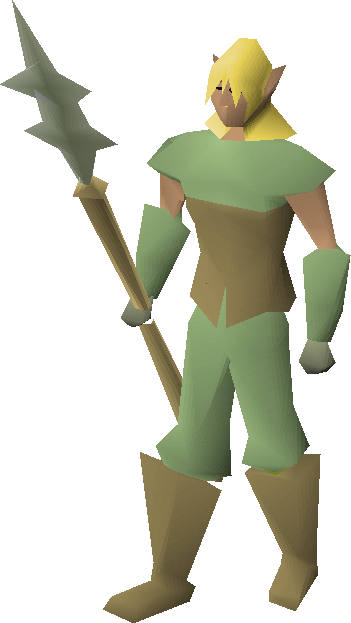 Elf Warrior - Old Runescape Elf (351x623), Png Download